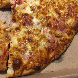 Horrible. We ordered a Hawaiian pizza and got this, looks &amp; taste like a burnt cheese pizza. You can peel the entire two layers apart.