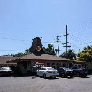 Dino&apos;s Pizza exterior commands you to eat