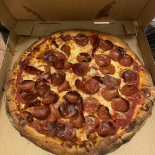 Burnt pizza