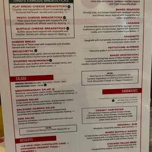 Main menu