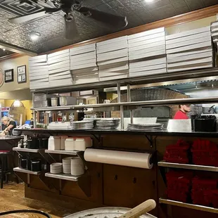 Pizza oven and serving station