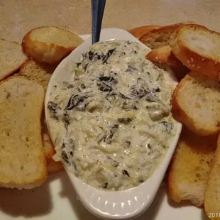 Spinach and artichoke dip.