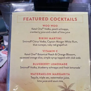And, oh wait  You guessed it Drinks