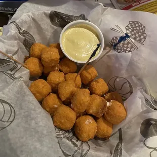 Basket of Hot Cheese Balls