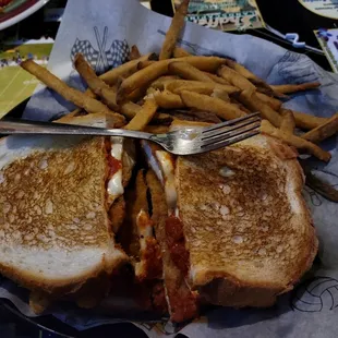 Their massive Buffalo Chicken Sandwich.