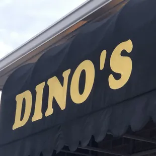 The entrance sign to Dino&apos;s Sports Lounge in Latrobe Pennsylvania