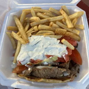 a sandwich and french fries