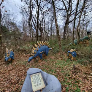 Dino replicas with signage