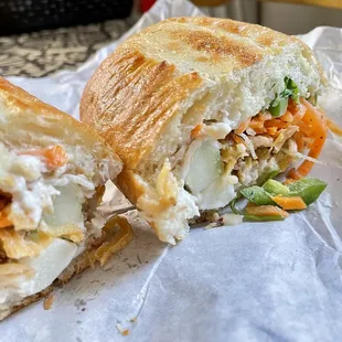 Crispy tofu sandwich