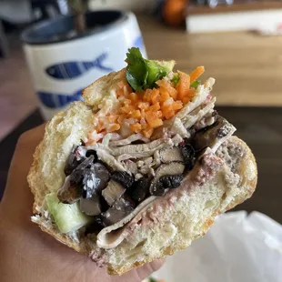 The Special with added mushrooms