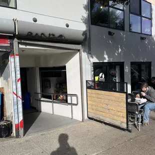 outside