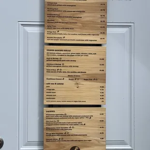 Menu pricing as of March 20, 2024
