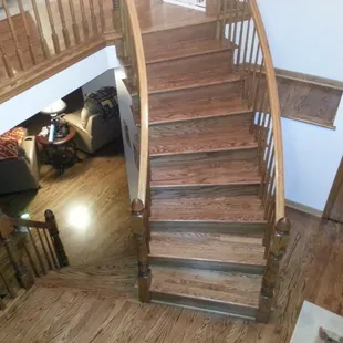 Custom oak steps