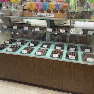a display of candies