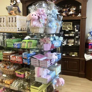 a display of various items