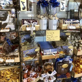 a display of chocolates