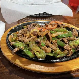 Beef fajitas