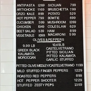 Deli Menu