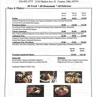 Catering Menu