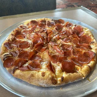 Green Chili Pepperoni Pizza