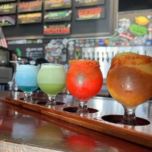 Slushy beer flight