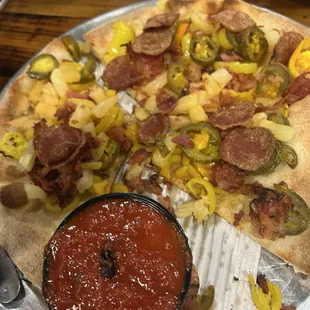 BYOB 10&quot; pizza, all correct except they forgot to put the sauce.