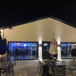 outside