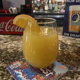 Mimosa in the bar area on a Sunday