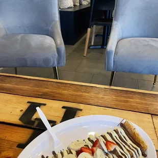 Build your own crepe - Nutella, banana and strawberry