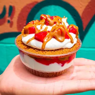 Strawberry Cheesecake with Cookie Butter