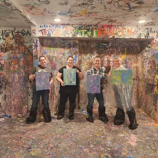 My sisters and I with our masterpieces.