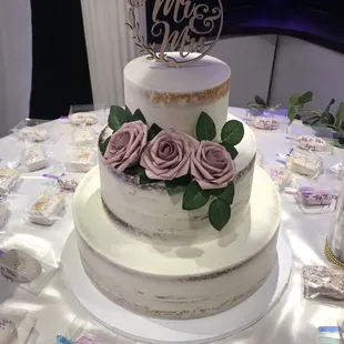 a three tiered wedding cake