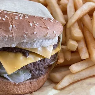 Burgers and fries.