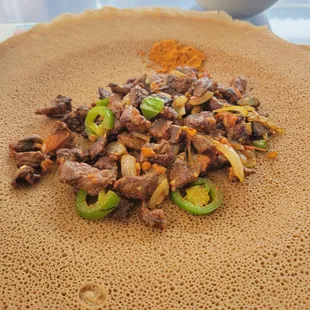 Derek tibs with homemade berbere spice