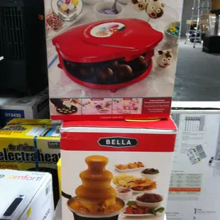 My chocolate fountain and cake pop maker. These two are worth $5 apiece compared to $25 plus tax apiece at a regular store.