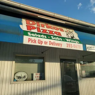 the front of the restaurant