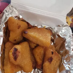 a container of fried food