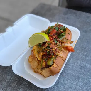 Mutt Dog ( Half Red Dog and Half Green Dog)