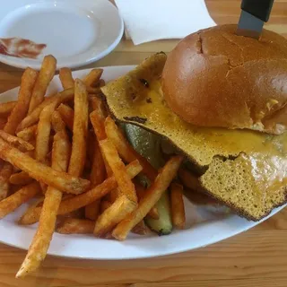 Fried Cheese Cheeseburger