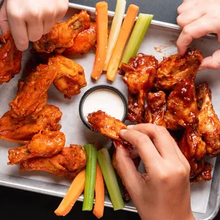 Choose from 23 different wing sauces and rubs