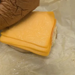 Unmelted and cold grilled cheese