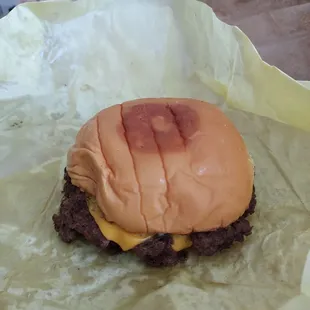 The burger I got