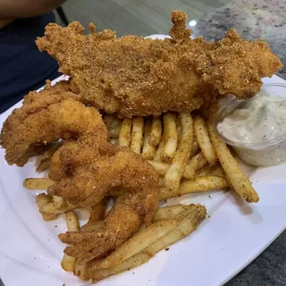 1 Cod Fish & Chips, 2 Oyster, 3 Shrimp