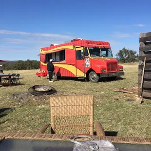 a red food truck