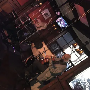 a man playing the guitar