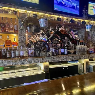a bar with a lot of alcohol