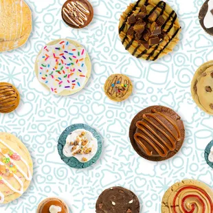 a variety of doughnuts