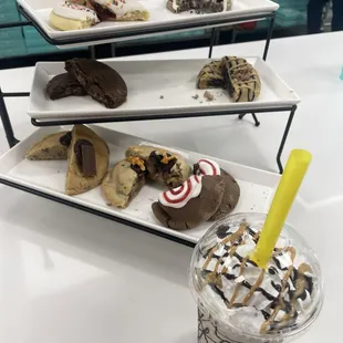Cookie lineup and reverse milkshake