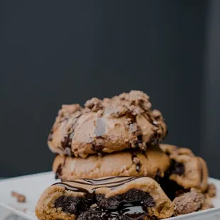  pile of cookies on a plate