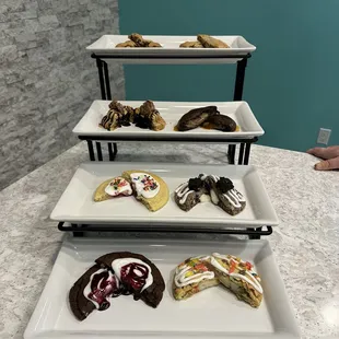  display of doughnuts